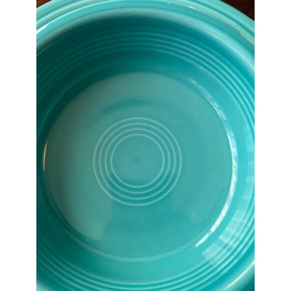 Fiestaware HLC USA dinner set bowl saucer plate‎ Turquoise No chips or flaws - Picture 2 of 4